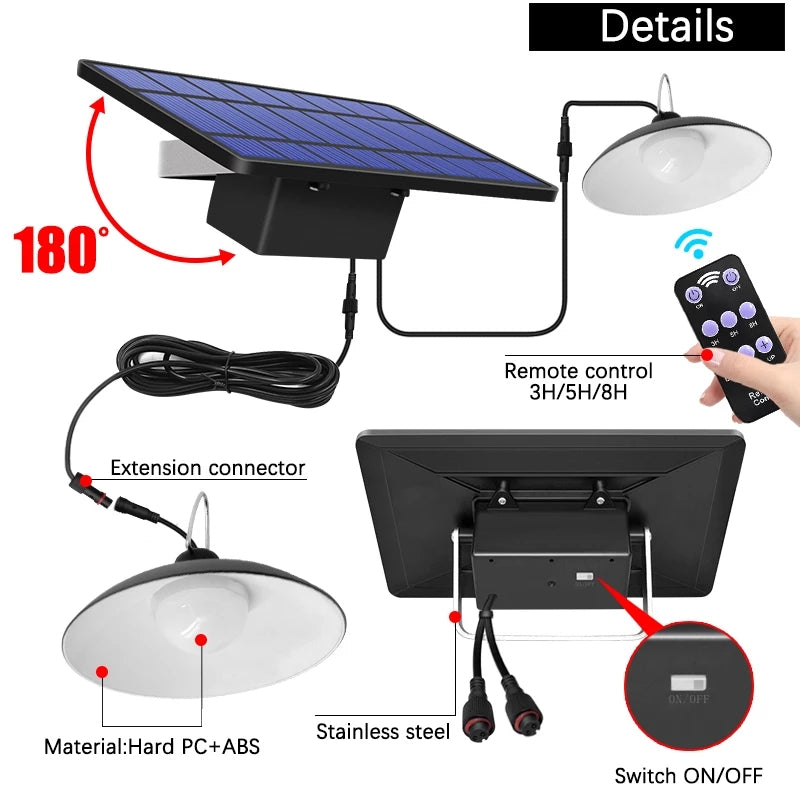 Energieeffiziente Solar-LED-Leuchten TwinRay, drahtlos, mit Fernbedienung für Garten und Notbeleuchtung.