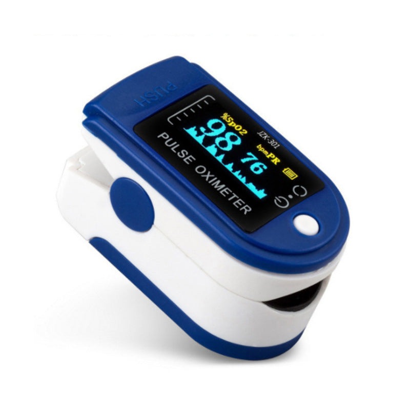 Fingerspitzen-Pulsoximeter zur präzisen Messung von SpO2-Blutsauerstoff und Herzfrequenz. Tragbares medizinisches Gerät für Vitalwerte.