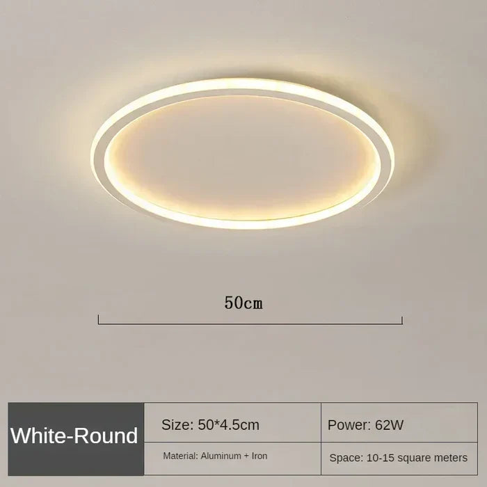 Hochwertige runde LED-Deckenleuchte, skandinavisches Design, gleichmäßiges, schönes Licht.