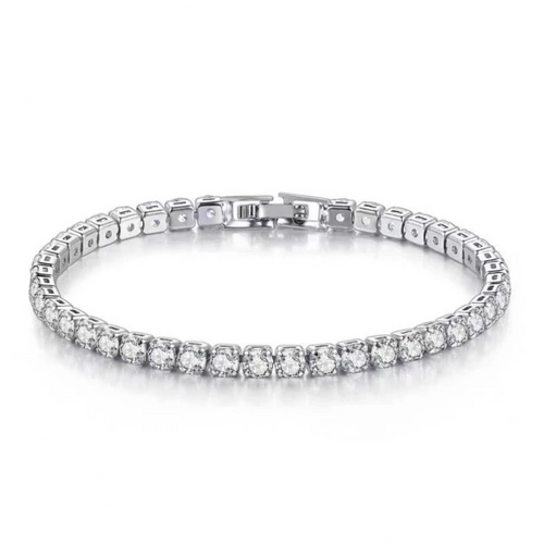Damen Zirkonia Tennisarmband, funkelnd und elegant, zeitloser Glanz für jeden Anlass.