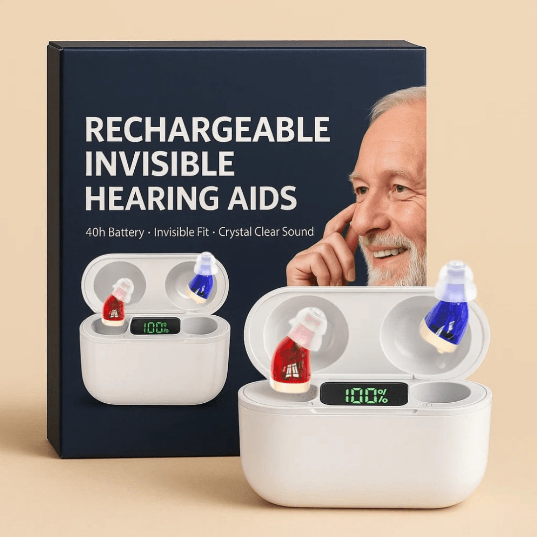 Kompakter In-Ear Audioverstärker für klare Klänge, diskret & wiederaufladbar, sicherer Sitz für täglichen Komfort.