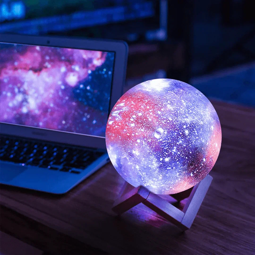Magische Sternenlicht Nachtlampe projiziert entspannenden Sternenhimmel, ideal für Schlafzimmerdeko.