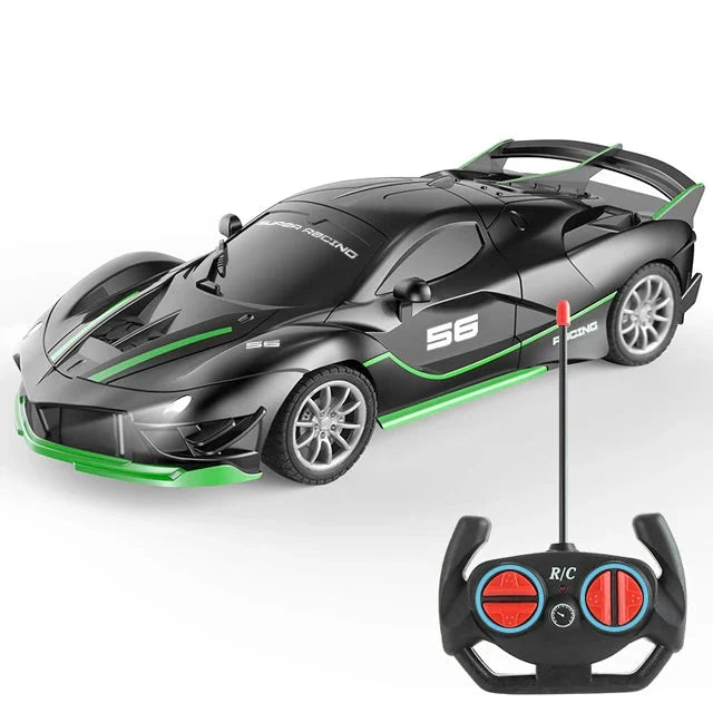 Kinder RC Rennauto, 2.4 GHz, mit heller LED-Beleuchtung. Perfekt für Rennen & Drift.