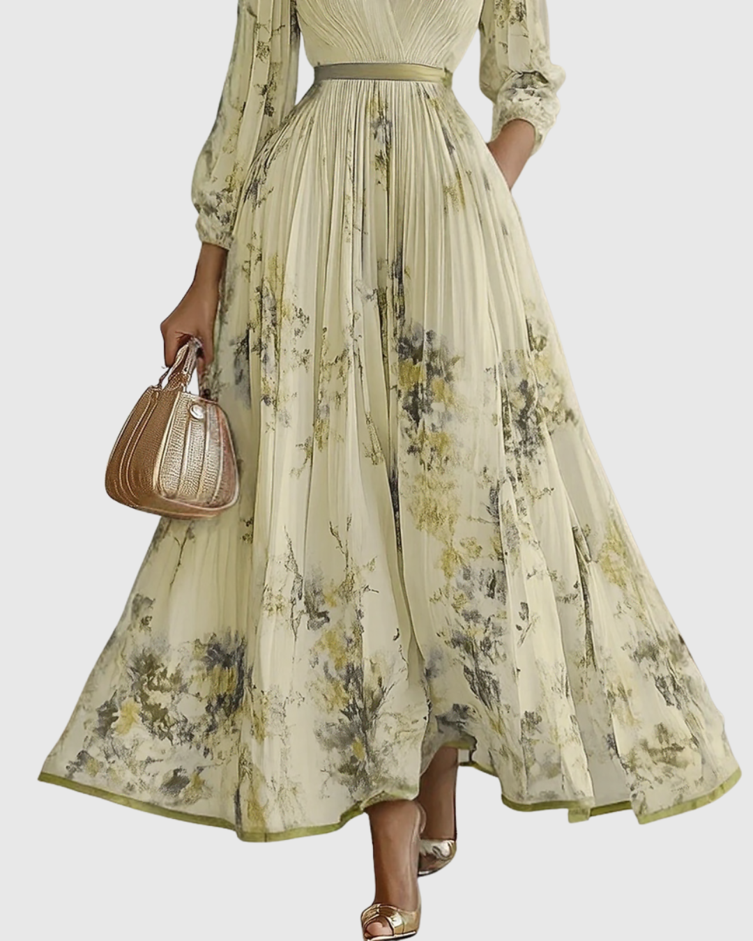 Freizeitkleid für Damen: Ärmelloses Plissee Midi-Kleid mit Blumenmuster. Perfekt für den Sommer.