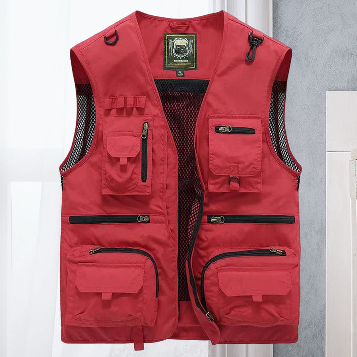 Funktionale Viktor Herrenweste, atmungsaktiv & leicht, perfekt für Angeln, Wandern und Outdoor.
