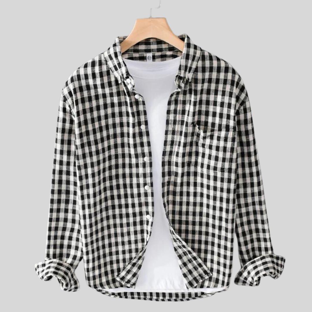 Herren kariertes Langarmhemd in klassischem Design. Vielseitiges Button-up Freizeithemd für stilvolle Winter-Looks.