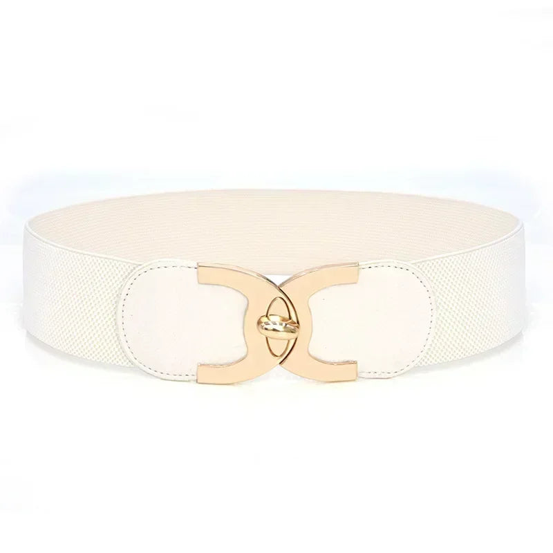 Roter, breiter Damengürtel im Pariser Chic Stil; elegantes Taillen-Accessoire für modische Damen.
