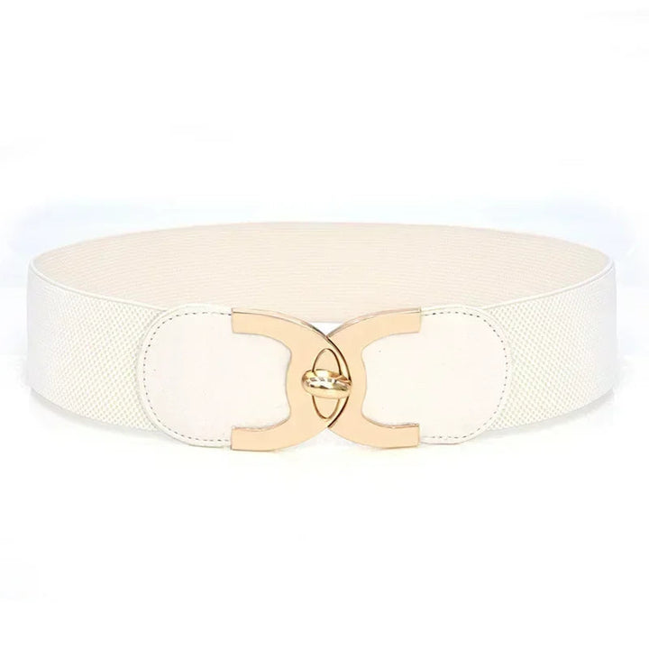 Roter, breiter Damengürtel im Pariser Chic Stil; elegantes Taillen-Accessoire für modische Damen.