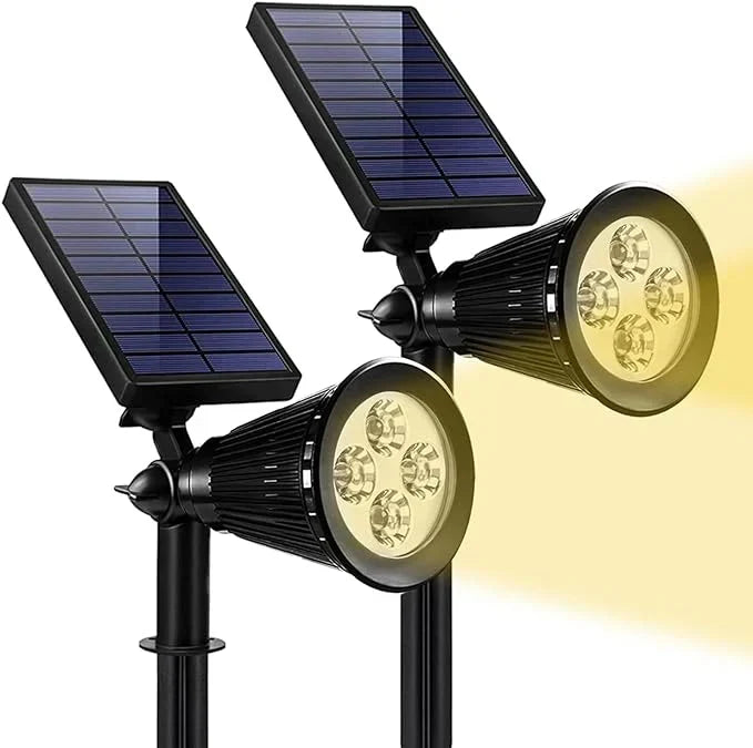 Verstellbarer Solar-Spotlight für energiesparende Außenbeleuchtung. Perfekt für Garten, Wege & Terrasse.