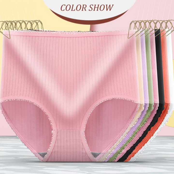 Leckfreie Damen-Unterwäsche mit hohem Bund für Sport und aktiven Alltag, sicherer Menstruationsschutz.