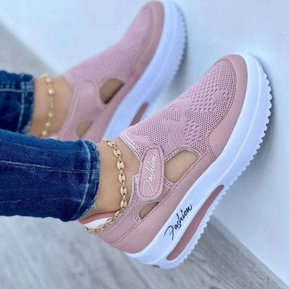 Gesunder Damen Freizeitschuh Emilia, orthopädischer Sneaker mit Klett für Komfort bei Diabetes & sensiblen Füßen.