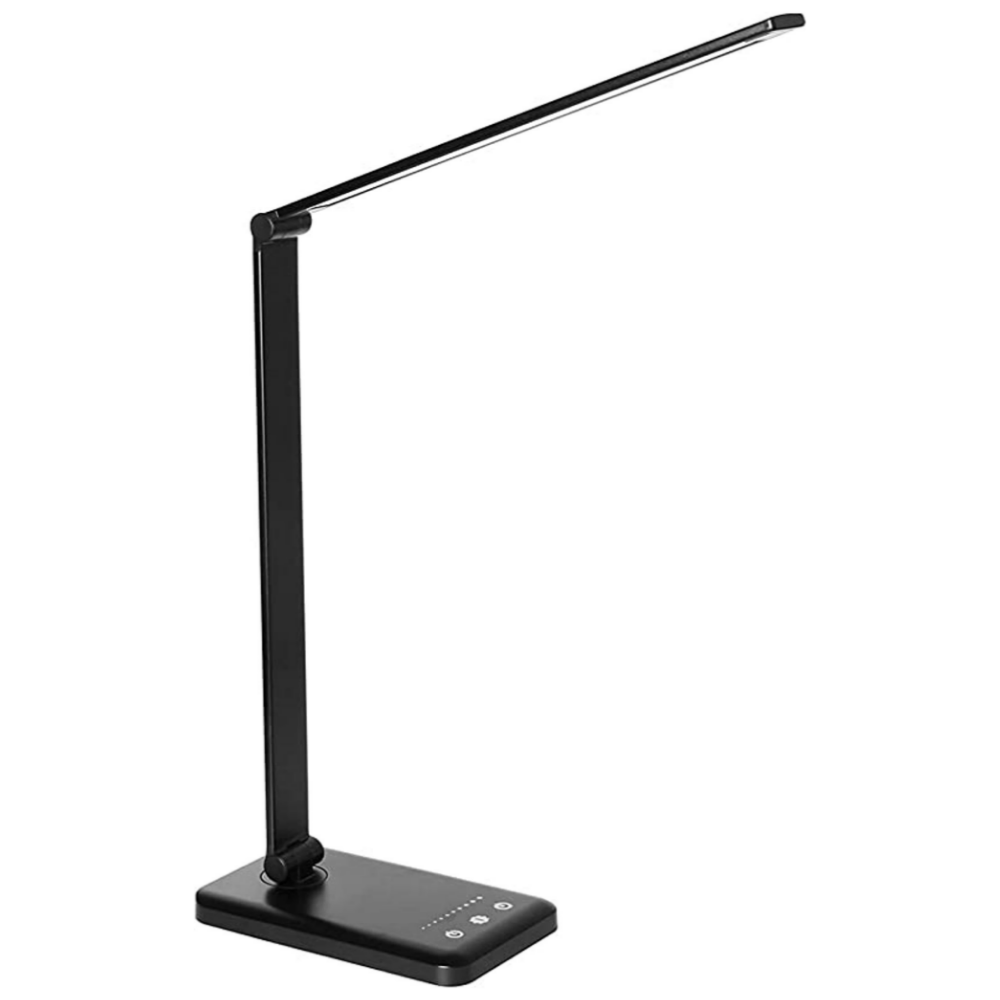 Augenfreundliche LED-Büroleuchte, dimmbar, mit USB-Port; perfekt für langes Arbeiten im Home-Office.