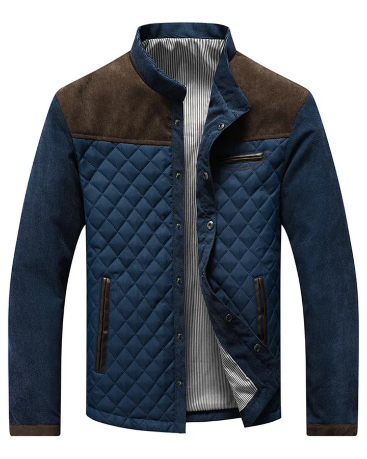 Klassische graue Herrenjacke, alltagstauglich & stilvoll. Elegante Business-Freizeitjacke mit strukturiertem Design.