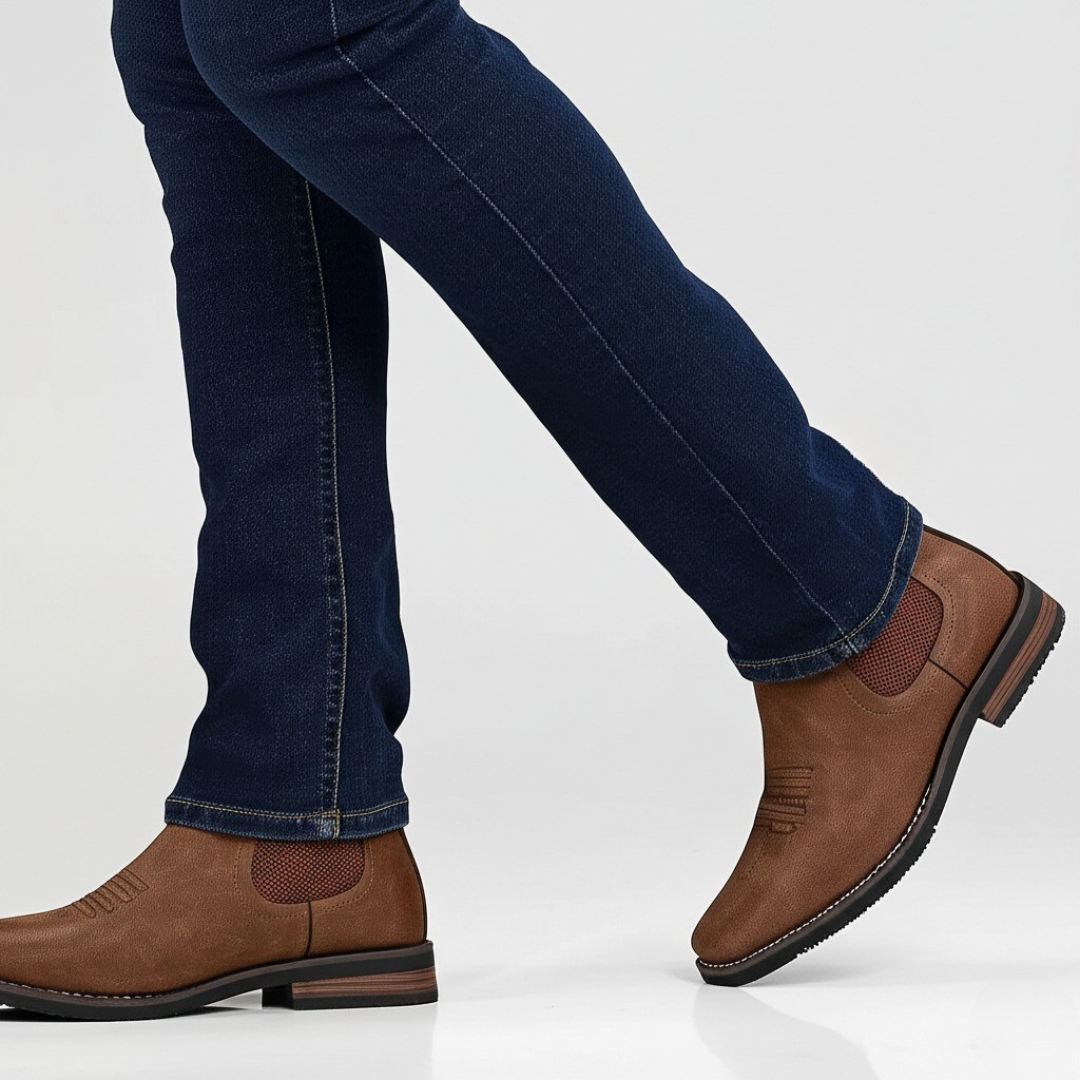 Modische Herren Edelwald Chelsea Boots in Grau, vielseitige urbane Stiefeletten für Männer.