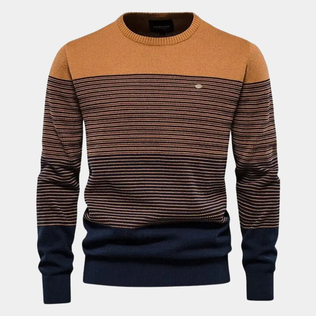 Bequemer, eleganter Herren Rundhals-Pullover in klassischem Design. Ideal für Stil und Komfort im Alltag.