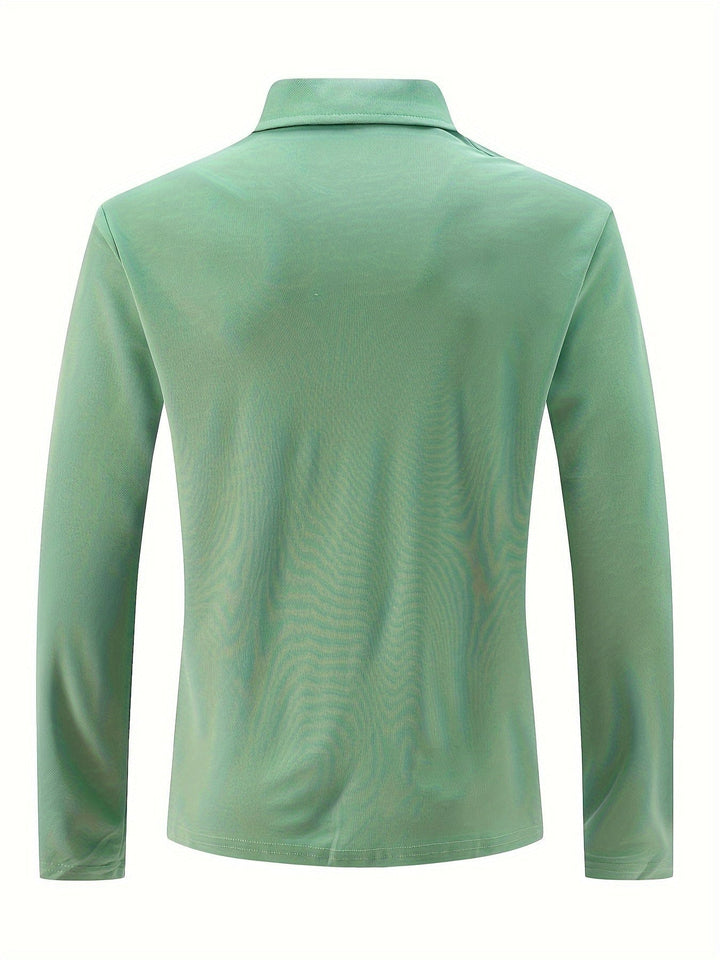 Lässiges und doch elegantes Langarm-Polo für Herren, perfekt für moderne Freizeitmode.