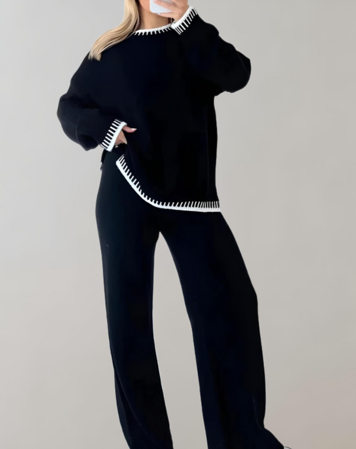 Elegantes Damen 2-teiliges Outfit-Set, stilvolle Freizeitmode für Damen. Perfekt für das ganze Jahr, Komfort & Stil.