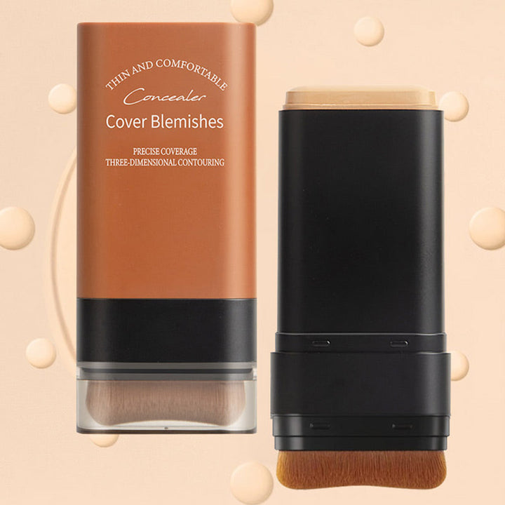 Damen Concealer-Pinsel-Duo. Optimiert den Teint, kaschiert Makel für ein perfektes Finish.