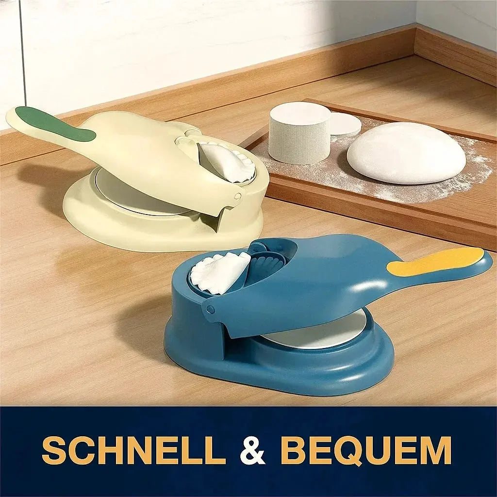 Robuster Dumpling Maker und Teigpresse. Erleichtert die Zubereitung von Knödeln und Teigtaschen.