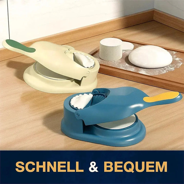 Robuster Dumpling Maker und Teigpresse. Erleichtert die Zubereitung von Knödeln und Teigtaschen.