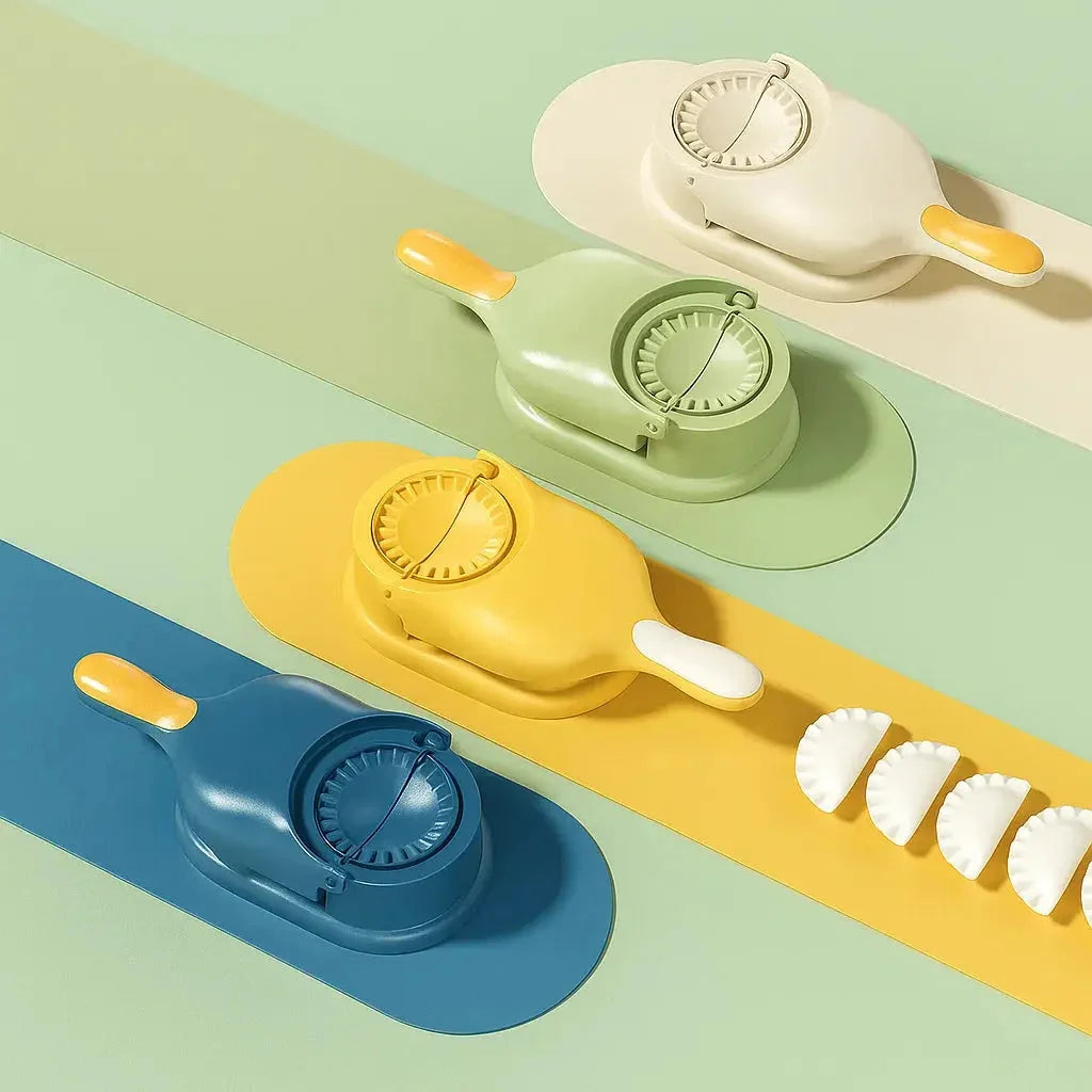 2-in-1 Dumpling Maker & Teigtaschenformer. Schneller manueller Knödel Helfer für einfache Zubereitung.