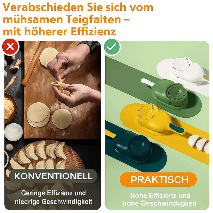 Manueller 2-in-1 Knödelformer und Teigtaschenpresse. Schneller Küchenhelfer für Kochzubehör.