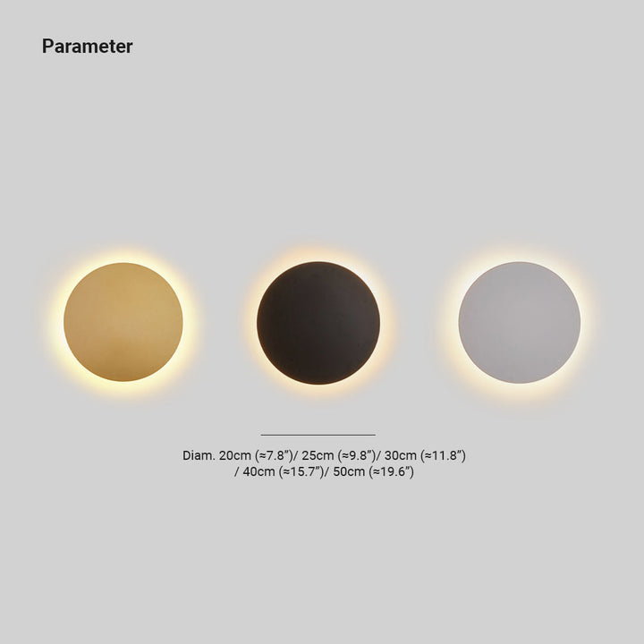 Elegante runde Design LED Wandlampe aus Metall. Moderne Beleuchtung für Ihr Wohnzimmer.