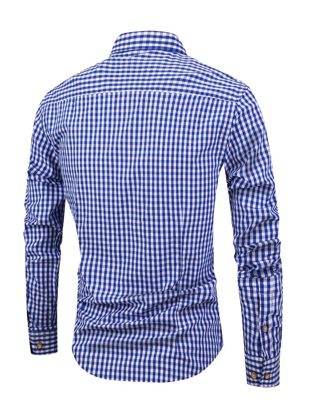 Vielseitiges kariertes Langarmhemd für Herren; smart-casual Look, ideal für Alltag und Büro.