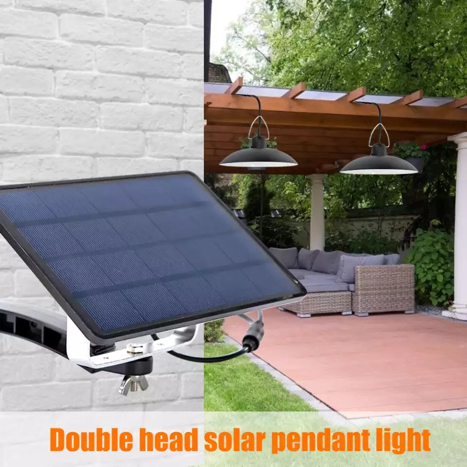 Modernes Solar-LED-Lampen-Set TwinRay, drahtlos & wetterfest, steuerbar per Fernbedienung für Haus & Garten.