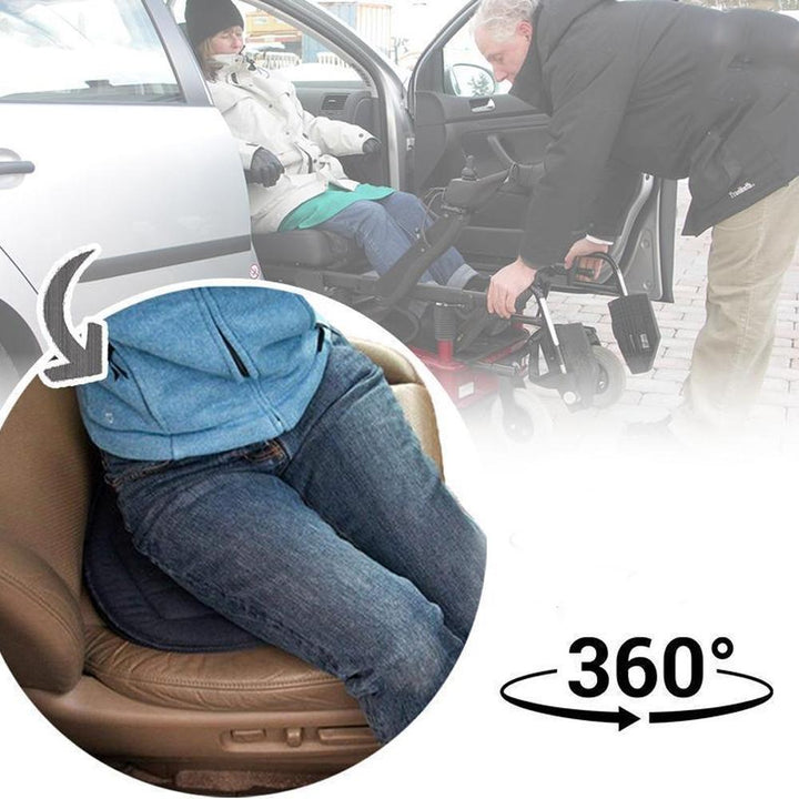 Weiches und stützendes Memory-Drehkissen, entlastet den Rücken bei langem Sitzen im Büro oder Auto.
