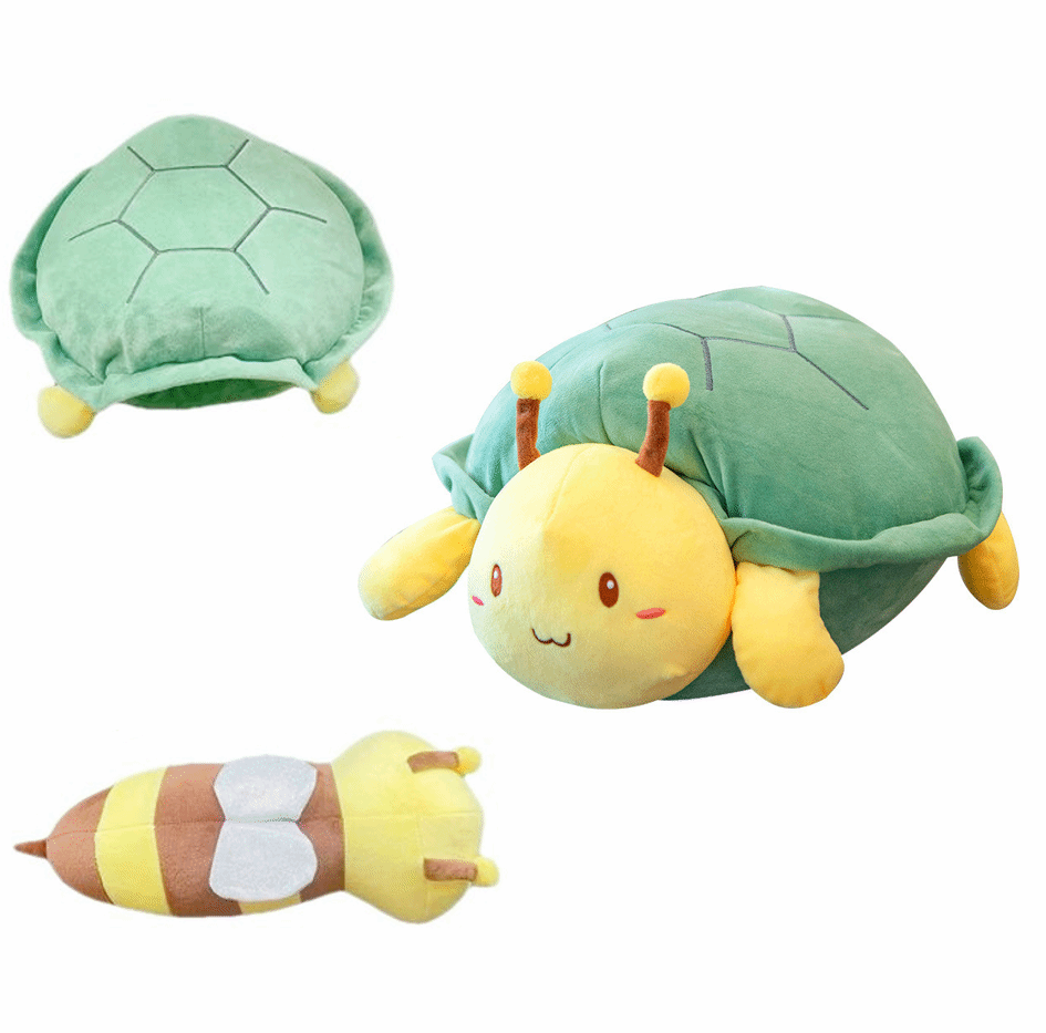 Plüsch-Schildkrötenkissen: Weiches, gemütliches Unisex-Kissen für Kinder. Ideal als Spielzeug oder Dekoration.