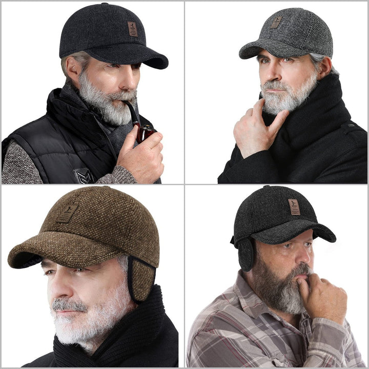 Warme gestrickte Mütze im Baseball-Stil, unisex. Perfekt für kalte Herbst- und Wintertage. Bequeme Strickcap.