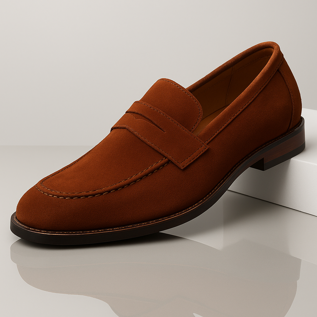 Schwarze Herren Loafer aus Leder mit ergonomischer Sohle für ganztägigen Komfort und klassischen Stil.