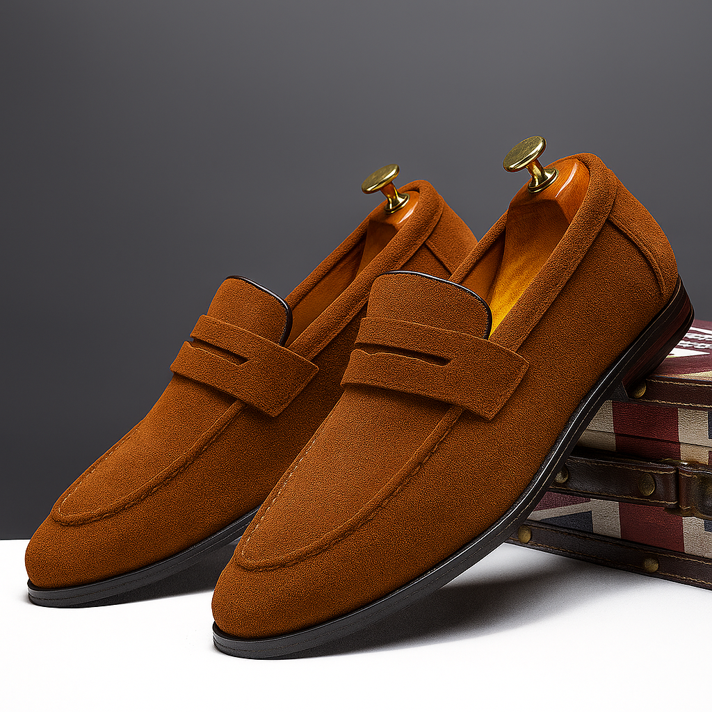Herren Loafer am Fuß, zeigen eleganten Stil und ganztägigen Komfort. Perfekt für Business und Freizeit.