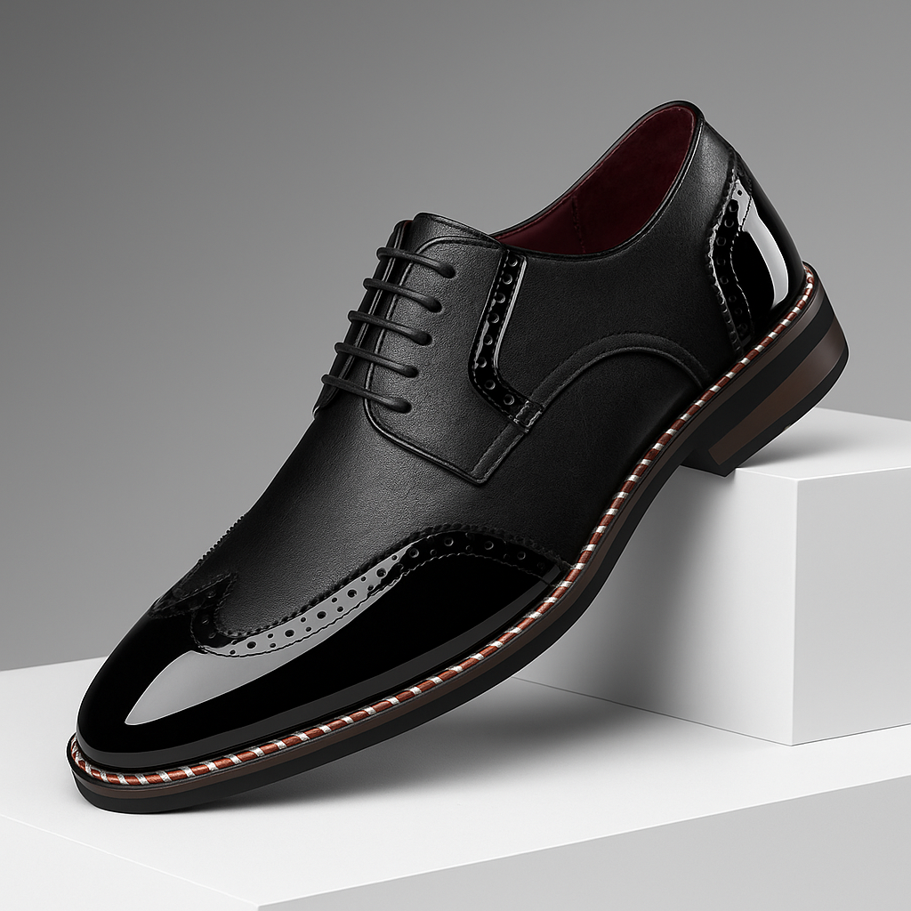 Stylische Herren Wingtip Brogues als Anzugschuhe, ideal für Business und besondere Anlässe.