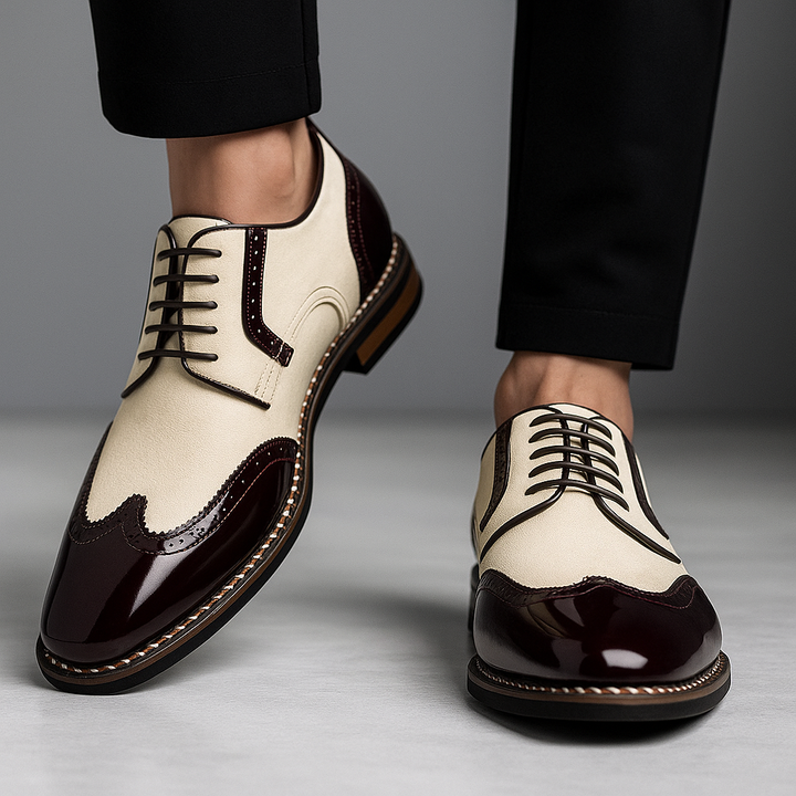 Handgefertigte Herren Brogue Wingtip Lederschuhe, klassisch-elegant für den stilbewussten Mann.