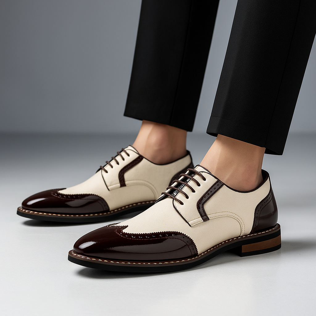 Zeitlose Männerschuhe: Wingtip Brogues für anspruchsvolle Business-Looks und festliche Abendmode.