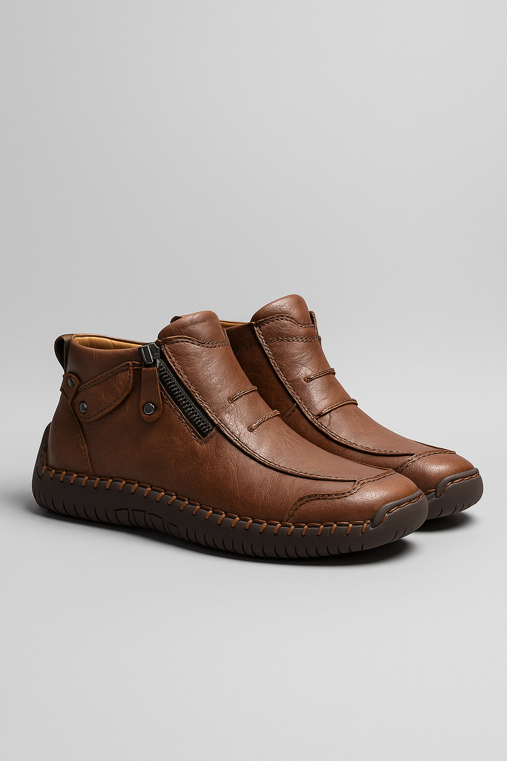 Orthopädische Herren Komfortschuhe, schwarz, mit breiter Passform, bequem für Alltag & Business.