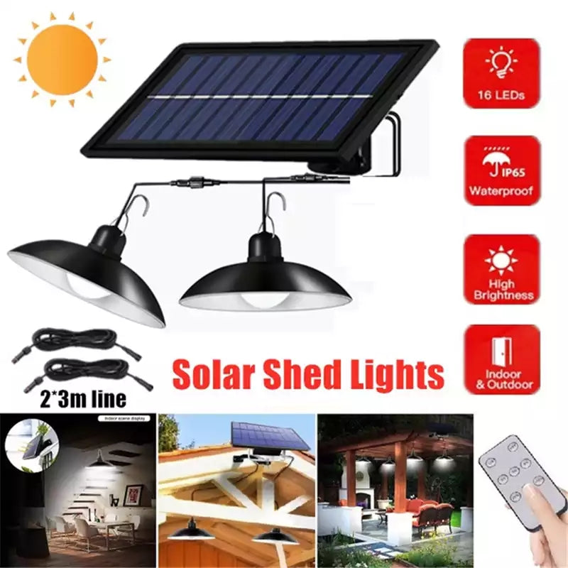 Helle drahtlose TwinRay Solar-LED-Gartenbeleuchtung, perfekt für Wege, Terrassen und Notfälle, fernbedienbar.
