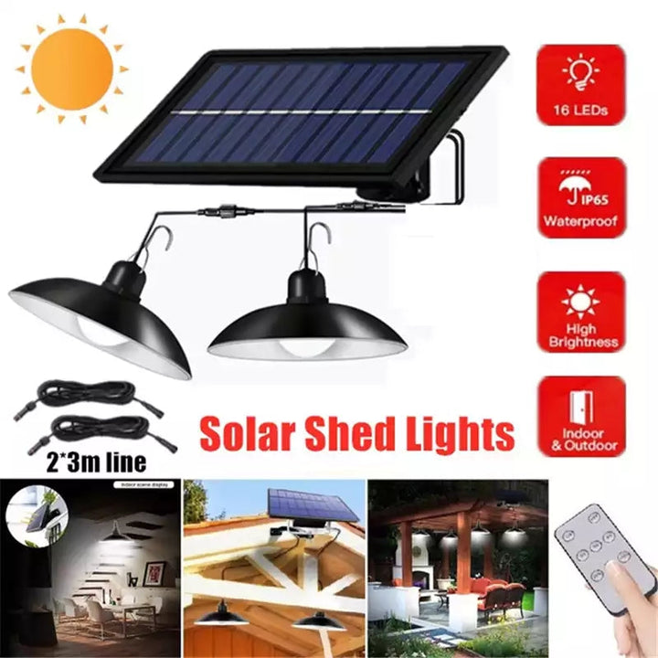 Helle drahtlose TwinRay Solar-LED-Gartenbeleuchtung, perfekt für Wege, Terrassen und Notfälle, fernbedienbar.