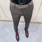 Kaffeebraun - Lange Hose
