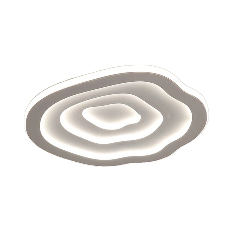 Moderne LED-Deckenlampe mit wellenförmigem Design aus Acryl, ideal für Wohnzimmer und Schlafzimmer.