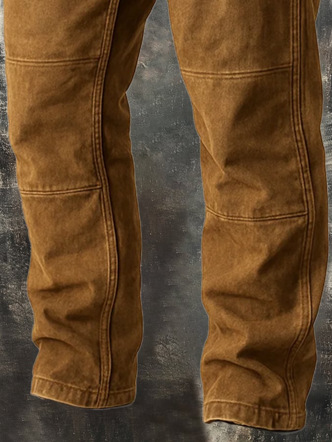Klassische Herren Regular Fit Hose im Retro-Stil, vielseitig für Alltag und Business, knitterarm.