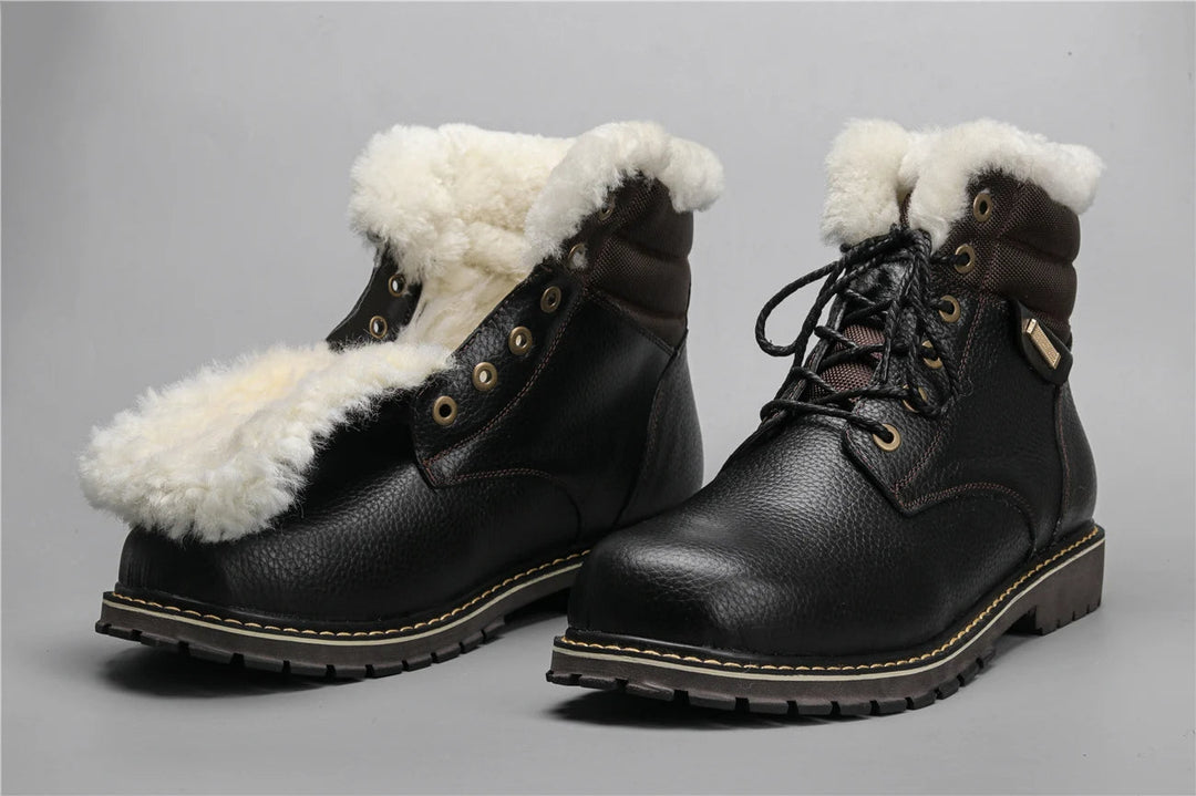 Warme Herren Stiefel, mit dicker Sohle, bieten gute Isolierung gegen Kälte.