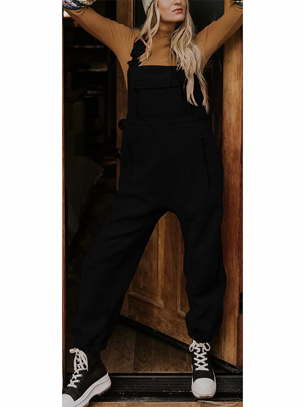 Bequemer Damen Overall aus Thermo-Fleece, ideal für zuhause oder draußen.