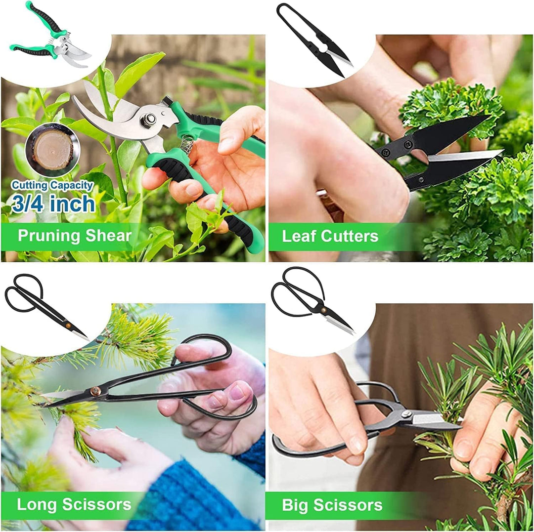 Komplettes Bonsai-Pflegeset für Anfänger und Profis: 24 Premium-Werkzeuge & robuste PU-Ledertasche.