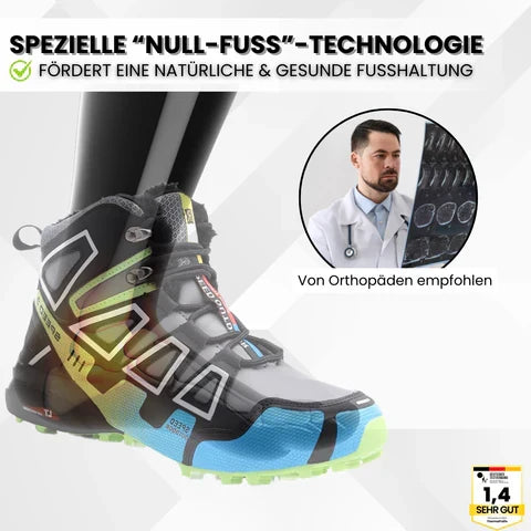 Vielseitige orthopädische Herren-Wanderstiefel für Alltag, leichte Wanderungen und anspruchsvolles Trekking.