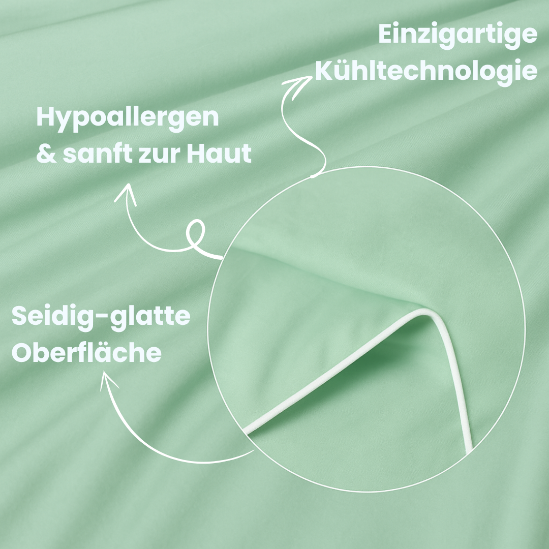Anti-Schwitzen Kühlungsdecke unisex aus Eisseide für trockene & erholsame Sommernächte.