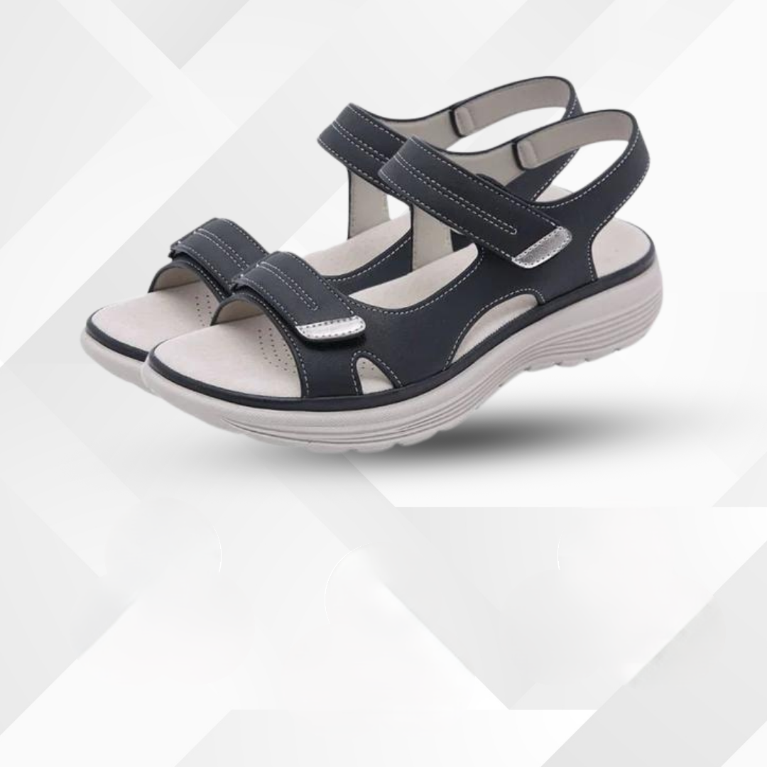 Celina Orthopädische Damensandalen für Hallux Valgus. Bieten Entlastung und unterstützen schmerzfreies Gehen.