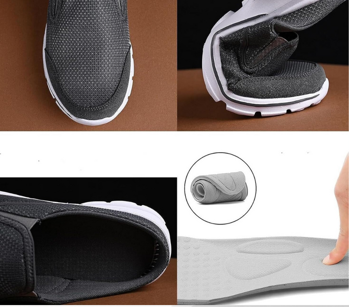 Hochwertige orthopädische Barfußschuhe Marlon für Herren, beige. Bieten Komfort, Fußentlastung & gesundes Fußklima.